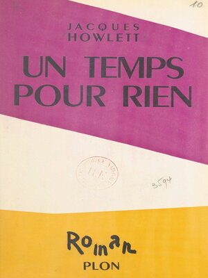 cover image of Un temps pour rien